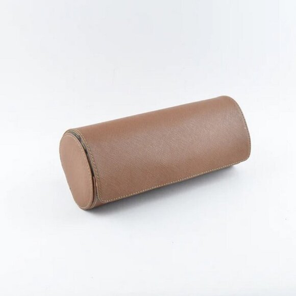 Tempomat Brown Saffiano Triple 3 Watch Travel Case/Roll, Display Storage - Picture 5 of 6